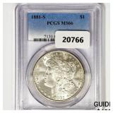 1881-S Morgan Silver Dollar PCGS MS66 1881-S Morgan Silver Dollar PCGS MS66