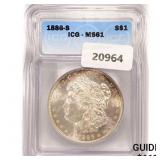 1886-S Morgan Silver Dollar ICG MS61 1886-S Morgan Silver Dollar ICG MS61