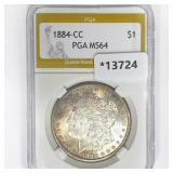 1884-CC Morgan Silver Dollar PGA MS64 1884-CC Morgan Silver Dollar PGA MS64