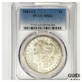 1884-CC Morgan Silver Dollar PCGS MS62 1884-CC Morgan Silver Dollar PCGS MS62