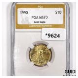 1990 $10 Gold Eagle 1/4oz PGA MS70 1990 $10 Gold Eagle 1/4oz PGA MS70