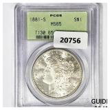 1881-S Morgan Silver Dollar PCGS MS65 1881-S Morgan Silver Dollar PCGS MS65