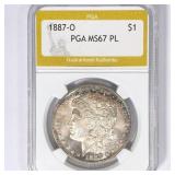 1887-O Morgan Silver Dollar PGA MS67 PL 1887-O Morgan Silver Dollar PGA MS67 PL