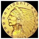 1913 $2.50 Gold Quarter Eagle LIGHTLY CIRCULATED 1913 $2.50 Gold Quarter Eagle LIGHTLY CIRCULATED