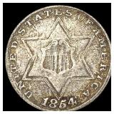 1854 Silver Three Cent LIGHTLY CIRCULATED 1854 Silver Three Cent LIGHTLY CIRCULATED