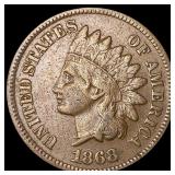 1863 Indian Head Cent CLOSELY UNCIRCULATED 1863 Indian Head Cent CLOSELY UNCIRCULATED
