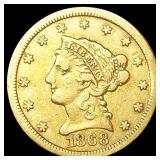 1868-S $2.50 Gold Quarter Eagle NICELY CIRCULATED 1868-S $2.50 Gold Quarter Eagle NICELY CIRCULATED
