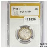 1904-O Barber Quarter PGA MS63+ 1904-O Barber Quarter PGA MS63+