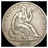 1861 Seated Liberty Half Dollar NICELY CIRCULATED 1861 Seated Liberty Half Dollar NICELY CIRCULATED