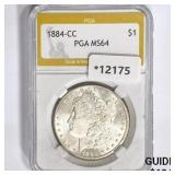 1884-CC Morgan Silver Dollar PGA MS64 1884-CC Morgan Silver Dollar PGA MS64