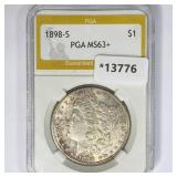 1898-S Morgan Silver Dollar PGA MS63+ 1898-S Morgan Silver Dollar PGA MS63+