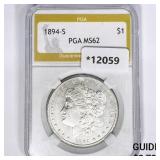 1894-S Morgan Silver Dollar PGA MS62 1894-S Morgan Silver Dollar PGA MS62