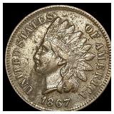 1867 Indian Head Cent NEARLY UNCIRCULATED 1867 Indian Head Cent NEARLY UNCIRCULATED