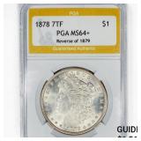 1878 7TF Morgan Silver Dollar PGA MS64+ Rev of 79 1878 7TF Morgan Silver Dollar PGA MS64+ Rev of 79