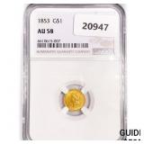 1853 Rare Gold Dollar NGC AU58 1853 Rare Gold Dollar NGC AU58