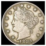 1884 Liberty Victory Nickel LIGHTLY CIRCULATED 1884 Liberty Victory Nickel LIGHTLY CIRCULATED