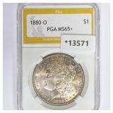 1880-O Morgan Silver Dollar PGA MS65+ 1880-O Morgan Silver Dollar PGA MS65+