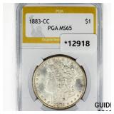 1883-CC Morgan Silver Dollar PGA MS65 1883-CC Morgan Silver Dollar PGA MS65