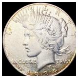 1934-S Silver Peace Dollar CLOSELY UNCIRCULATED 1934-S Silver Peace Dollar CLOSELY UNCIRCULATED