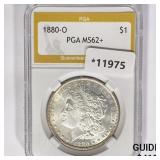 1880-O Morgan Silver Dollar PGA MS62+ 1880-O Morgan Silver Dollar PGA MS62+