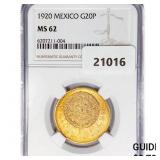 1920 20P .48oz Mexico Gold NGC MS62 1920 20P .48oz Mexico Gold NGC MS62