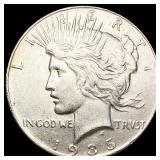1935 Silver Peace Dollar CLOSELY UNCIRCULATED 1935 Silver Peace Dollar CLOSELY UNCIRCULATED