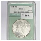 1878-CC Morgan Silver Dollar NTC MS65 1878-CC Morgan Silver Dollar NTC MS65