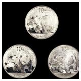 (3) 2010 China 1oz Silver 10 Yuan GEM PROOF (3) 2010 China 1oz Silver 10 Yuan GEM PROOF