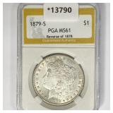 1879-S Morgan Silver Dollar PGA MS67 Rev of 78 1879-S Morgan Silver Dollar PGA MS67 Rev of 78