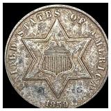 1859 Silver Three Cent NEARLY UNCIRCULATED 1859 Silver Three Cent NEARLY UNCIRCULATED