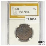 1809 Classic Head Large Cent PGA AU50 1809 Classic Head Large Cent PGA AU50