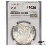 1878-S Morgan Silver Dollar NGC MS63 1878-S Morgan Silver Dollar NGC MS63