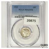 1923 Mercury Silver Dime PCGS MS63 FB 1923 Mercury Silver Dime PCGS MS63 FB