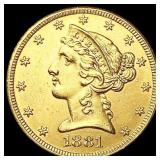 1881 $5 Gold Half Eagle UNCIRCULATED 1881 $5 Gold Half Eagle UNCIRCULATED