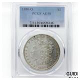 1880-O Morgan Silver Dollar PCGS AU50 1880-O Morgan Silver Dollar PCGS AU50
