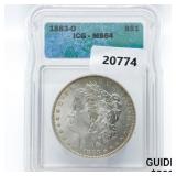 1883-O Morgan Silver Dollar ICG MS64 1883-O Morgan Silver Dollar ICG MS64