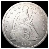 1843 Seated Liberty Dollar NICELY CIRCULATED 1843 Seated Liberty Dollar NICELY CIRCULATED