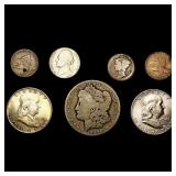 (7) Misc Coins ((2) 1858, 1918, 1943-S, 1948-D, 1 (7) Misc Coins ((2) 1858, 1918, 1943-S, 1948-D, 1