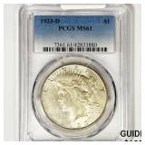 1923-D Silver Peace Dollar PCGS MS61 1923-D Silver Peace Dollar PCGS MS61