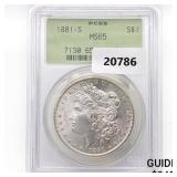 1881-S Morgan Silver Dollar PCGS MS65 1881-S Morgan Silver Dollar PCGS MS65