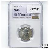 1937 Washington Silver Quarter NGC MS65 1937 Washington Silver Quarter NGC MS65
