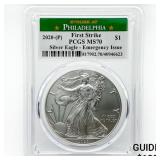 2020-(P) ASE PCGS MS70 1st Strike, Emergency Iss. 2020-(P) ASE PCGS MS70 1st Strike, Emergency Iss.