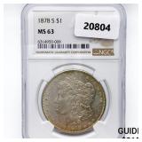 1878-S Morgan Silver Dollar NGC MS63 1878-S Morgan Silver Dollar NGC MS63