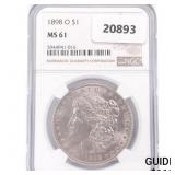 1898-O Morgan Silver Dollar NGC MS61 1898-O Morgan Silver Dollar NGC MS61