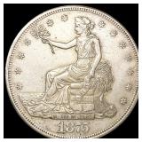 1875-S Silver Trade Dollar CLOSELY UNCIRCULATED 1875-S Silver Trade Dollar CLOSELY UNCIRCULATED