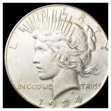 1934 Silver Peace Dollar NEARLY UNCIRCULATED 1934 Silver Peace Dollar NEARLY UNCIRCULATED