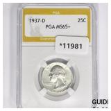 1937-D Washington Silver Quarter PGA MS65+ 1937-D Washington Silver Quarter PGA MS65+