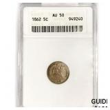 1862 Seated Liberty Half Dime ANACS AU50 1862 Seated Liberty Half Dime ANACS AU50