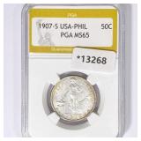 1907-S USA-Phil Fifty Centavos PGA MS65 1907-S USA-Phil Fifty Centavos PGA MS65