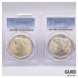1922 Set (2) Silver Peace Dollar PCGS MS63 1922 Set (2) Silver Peace Dollar PCGS MS63